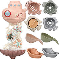 Lean toys Набір для ванни Корабель Sea Animals Водоспад