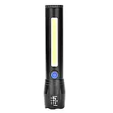 Ручний акумуляторний ліхтарик із бічним діодом Power style MX-C83-COB, фото 2