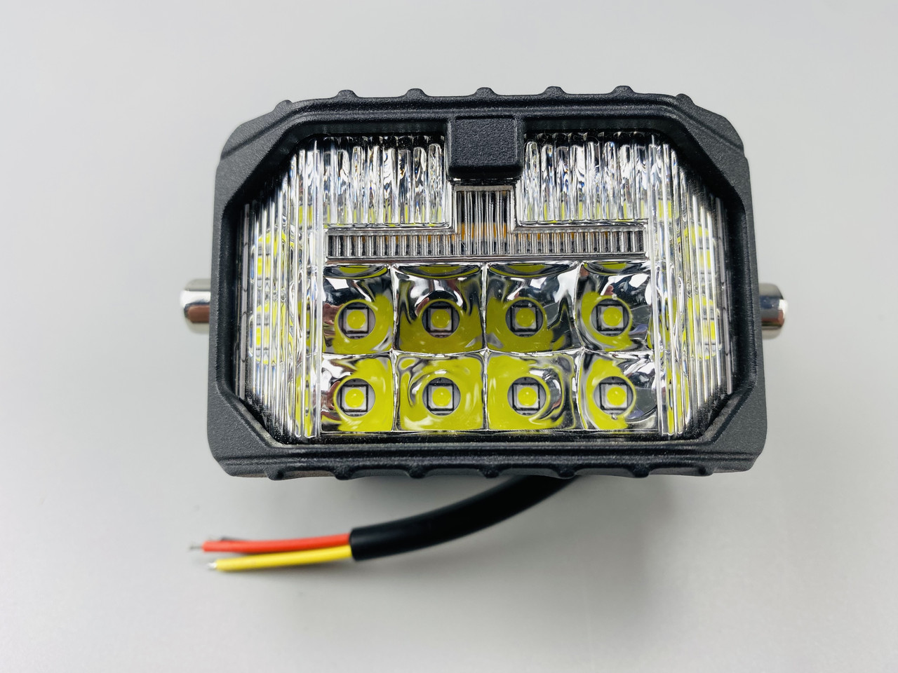Робоча фара світлодіодна LED 63W ближній + дальній + DRL 6000K (21 діод) прямокутна, фото 1