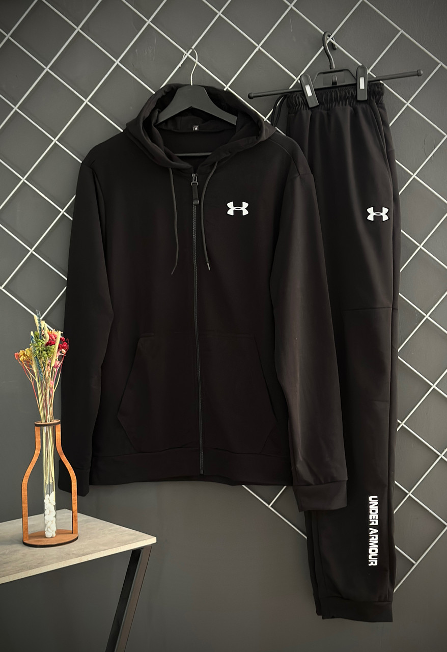 Чоловічий спортивний костюм демісезонний Under Armour чорний/весняний костюм Андер Армор/легкий костюм, фото 1