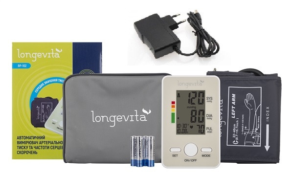 Автоматичний сучасний тонометр з Longevita BP-102
