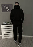 Чоловічий спортивний костюм демісезонний із худі Герб Тризуб чорний/ костюм на весну, осінь Тризуб, фото 7