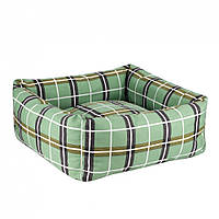 Лежак для Собак Котов и Кошек Comfort Лежанка для Домашних Животных Квадратный Войлок+Бязь Зелёный