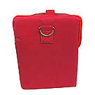 Кейс для майстра манікюру 28 x 21 х 25 см (велике відділення + 4 слоти), тканинний, Червоний, фото 3