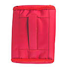 Кейс для майстра манікюру 28 x 21 х 25 см (велике відділення + 4 слоти), тканинний, Червоний, фото 4