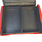 Кейс для майстра манікюру 28 x 21 х 25 см (велике відділення + 4 слоти), тканинний, Червоний, фото 6