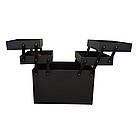 Кейс для майстра манікюру 28 x 21 х 25 см (велике відділення + 4 слоти), тканинний, Червоний, фото 7