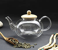 Чайник заварочный для чая из стекла с металлическим ситом 300мл