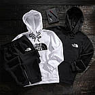 Чоловічий зимовий спортивний костюм The North Face сіро-чорний Комплект Зе Норт Фейс Худі Худі Штани, фото 3