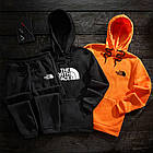 Чоловічий зимовий спортивний костюм The North Face сіро-чорний Комплект Зе Норт Фейс Худі Худі Штани, фото 7