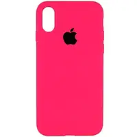 Чохол Silicone Case для Apple iPhone X / Xs Hot pink