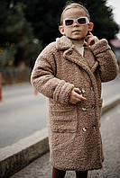 Нереально стильная шубка Тедди для девочки, зима 158-164 см
