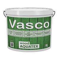 Vasco wood AQUATEX лак для дерева 9л. В цвете белый и прозрачный