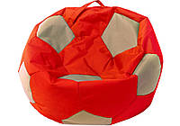 Пуфик мешок красно-бежевое 120x120 см L бескаркасное Кресло мяч мешок пуфик оксфорд