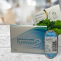 Контактні лінзи "Bausch & Lomb" Pure Vision 2 (1 місяць) 3 шт.