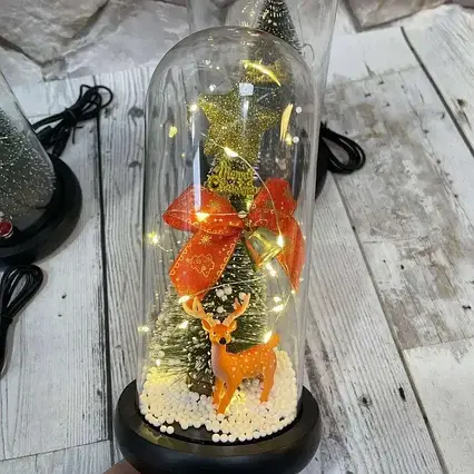 Світна новорічна ялинка в колбі USB, фото 1