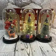 Світна новорічна ялинка в колбі USB, фото 2
