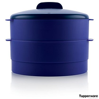 Пароварка двухуровневая синяя (диаметр 20 см) Tupperware (Оригинал) Тапервер