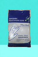 Перчатки полиэтиленовые одноразовые clean hand 100 шт/уп