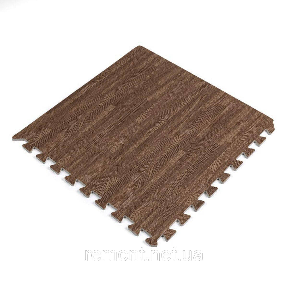 Підлога пазл - модульне підлогове покриття 600x600x10мм Коричневе дерево (МР6) SW-00000204, фото 1