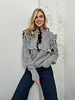 Жіночий светр, светр з ажурним плетінням, об'ємний светр