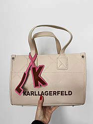 Жіноча сумка Карл Лагерфельд бежева Karl Lagerfeld Beige