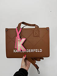 Жіноча сумка Карл Лагерфельд коричнева Karl Lagerfeld Brown