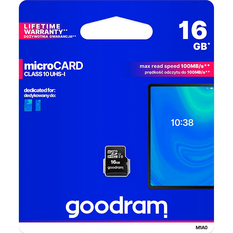 Карта пам'яті Goodram 16 Гб Microsdhc UHS-I класу 10 класу 10