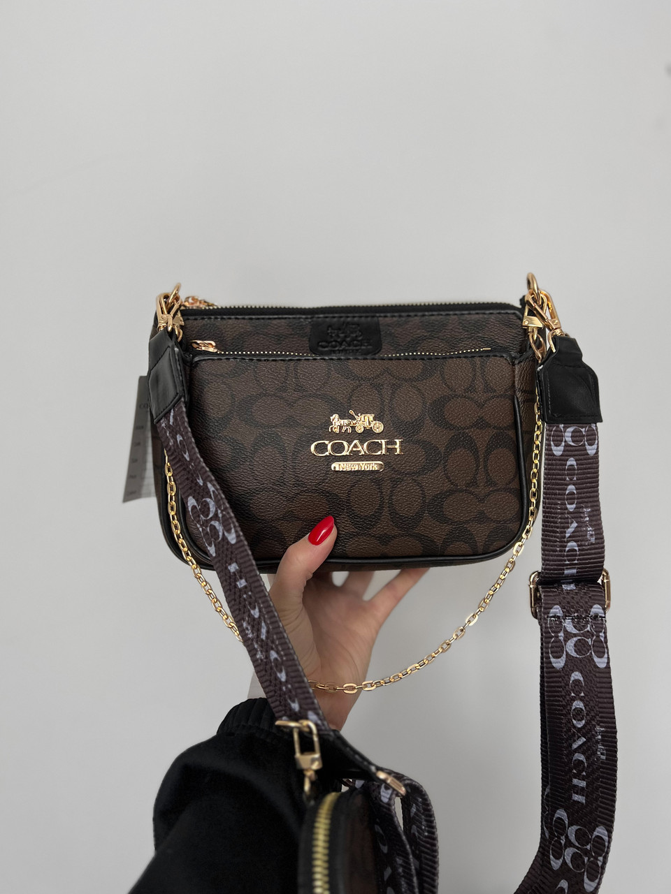 Жіноча сумка Коуч коричнева Coach Brown