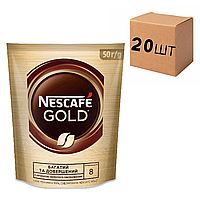 Ящик растворимого кофе NESCAFE Gold 50 г (в ящике 20 уп)