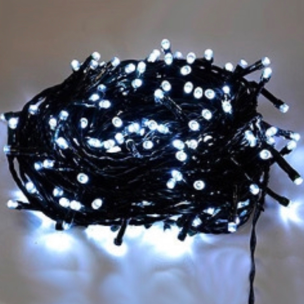 Світлодіодна Гірлянда нитка, 500 led чорний провід - колір білий-холодний