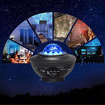 Проєктор зоряне небо нічник, Диско куля starry projector light нічник із блютуз-колонкою, фото 3