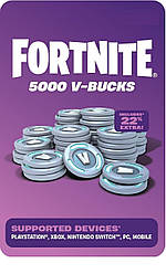 Цифрова подарункова карта Gift Card Fortnite 5000 V-Bucks В-бакси/Вабакси (Код)