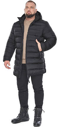 Чоловіча фірмова чорна куртка великого розміру модель 53661, фото 2
