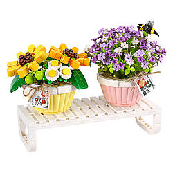 3D -дизайнерський набір будівельних блоків Loz 1674 букети квітів у горщику 543 частини пластик