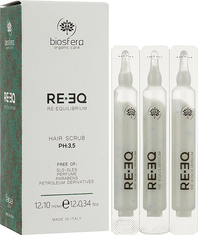 FAIPA BIOSFERA RE-EQ PURIFYING Scrub Скраб відлущуючий для шкіри голови pH3.5, 12*10 мл (Оригінал)