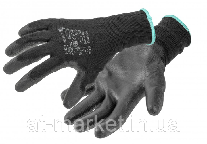 Перчатки рабочие с полиуретановым покрытием Hoegert, размер 9 HT5K757-9 - фото 1 - id-p2043781011