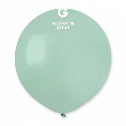Латексна повітряна кулька 19'' (48см) AQUAMARINE (#050) GEMAR, фото 1