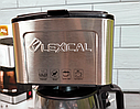 Крапельна кавоварка 800 мл Lexical LEM-0633 зі скляним кавником 700 Вт/Кавоварка для дому, роботи, фото 4