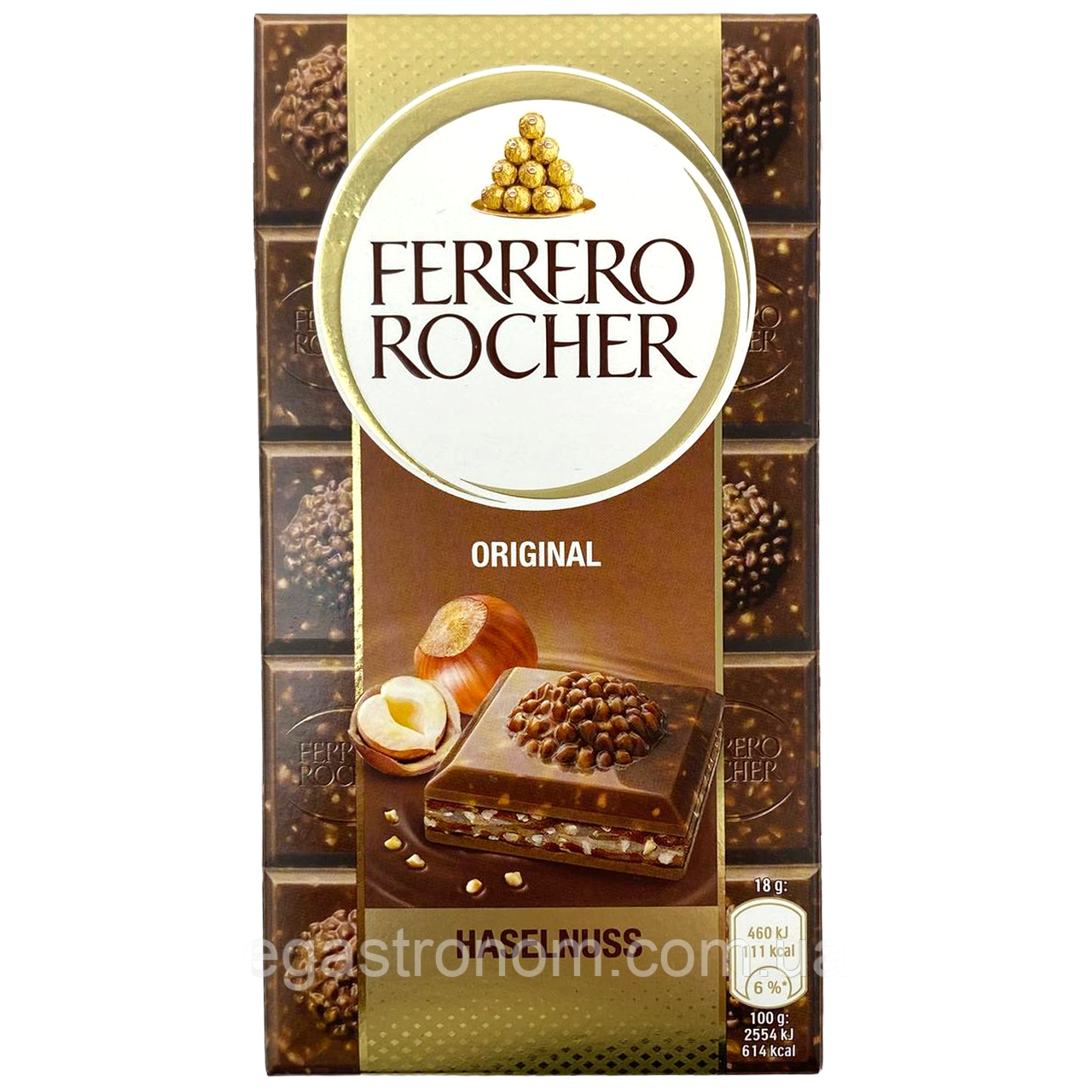 Шоколад молочний з фундуком Ферреро Роше Ferrero Rocher 90g 8шт/ящ (Код: 00-00013219)