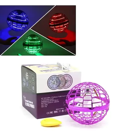 Шар-Спінер літальний Flying Spinner Фіолетовий, літальна куля світна Flynova Pro, фото 1