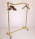 Вішалка стійка золота підлогова для одягу "Хвиля", торговельне обладнання для магазину, фото 3