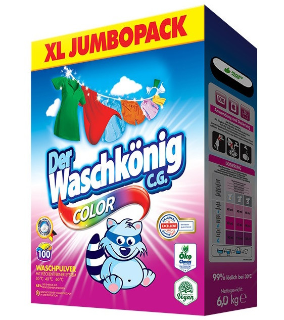 Порошок для прання кольорових речей DER WASCHKÖNIG CG COLOR 6 кг.