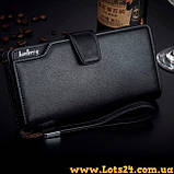Шкіряне чоловіче портмоне Baellerry клатч чорний гаманець, фото 4