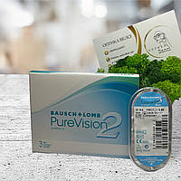 Контактні лінзи "Bausch & Lomb" Pure Vision 2 (1 міcяць) 1 шт.