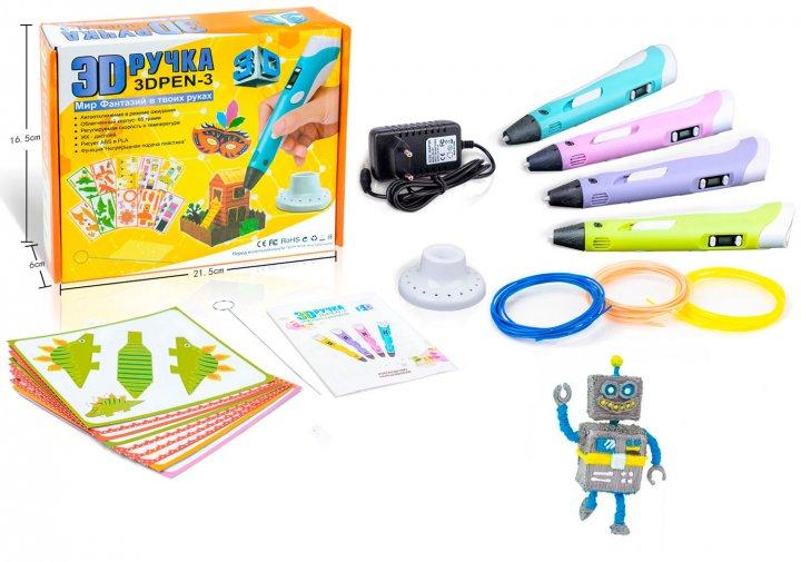 3D ручка з LCD-дисплеєм Smart 3D pen 3 +пластик +трафарети