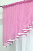 Кухонний комплект "Аннет", шторки з ламбрекеном і підхватами, на карниз 1,5м. Колір білий з рожевим. Код 087к, фото 5