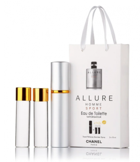Мініпарфуми чоловічі з феромонами Chanel Allure Homme Sport 3х15 мл
