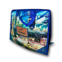 Полипропиленовая сумка хозяйственная с цветным рисунком (40*40) Лондон (10 шт)
