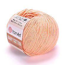 Пряжа YarnArt Baby Cotton, Абрикос №412, (Ярнарт Бебі Коттон) 50гр., 165м. нитки для в'язання